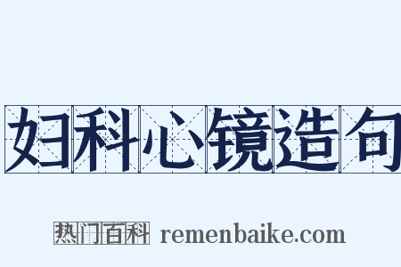 妇科心镜造句是什么意思的图片